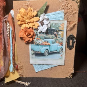 Journal fait main, Journal des déchets, Journal créatif, Livre de souvenirs, Souvenir, Livre fait main, Album de coupures, Cadeau, Automne, Automne, Journal intime, Organiseur