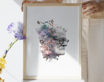 Dementia Awareness Digital Print: Embrace Neurodegenerative Diseases, Including Parkinson's, and Raise Awareness with Inspiring Artwork