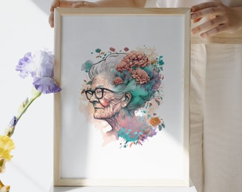 Dementia Awareness Digital Print: Embrace Neurodegenerative Diseases, Including Parkinson's, and Raise Awareness with Inspiring Artwork