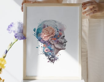 Dementia Awareness Digital Print: Embrace Neurodegenerative Diseases, Including Parkinson's, and Raise Awareness with Inspiring Artwork