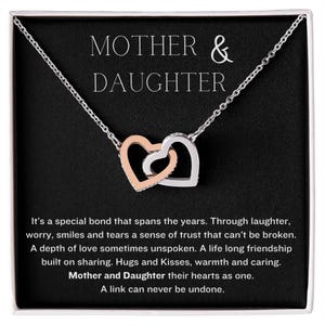 Weihnachtsgeschenke für meine Tochter Halskette, Mutter Tochter Schmuck Geschenke von Mama, Tochter Geburtstagsgeschenk von Mama, Halskette Geschenke von Mutter