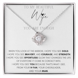 Anniversary gift to my wife, Wife birthday gift from husband, wife necklace, Christmas gift to my wife, wife jewelry gifts, women necklace