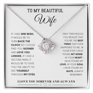 Charm necklace to my wife anniversary gift for women, Wife necklace gift from husband, wife birthday gift, Christmas gift, wife jewelry gift