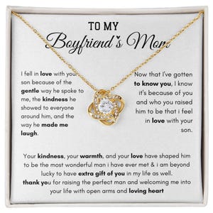 Regalo para la mamá del novio, regalos para la mamá del novio, regalo de Navidad para la mamá del novio, collar para la madre de mi novio, día de la madre, cumpleaños