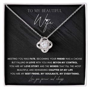 Anniversary gift to my wife, Wife birthday gift from husband, wife necklace, Christmas gift to my wife, wife jewelry gifts, women necklace