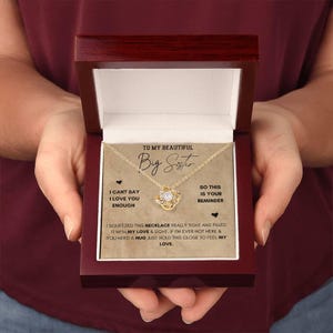 Charm necklace to my sister, sister birthday gift from sister, big sister Christmas gift from sister, to my big sister gift, sister present