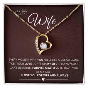 Collana con ciondolo per mia moglie regalo di anniversario per le donne, collana regalo moglie da marito, regalo di compleanno moglie, regalo di Natale, regalo di gioielli moglie