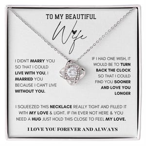 Anniversary gift to my wife, Wife birthday gift from husband, wife necklace, Christmas gift to my wife, wife jewelry gifts, women necklace