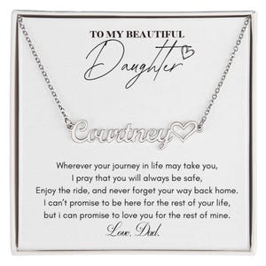 Custom name necklace gift For Daughter from dad, Personalized Christmas gift To my Daughter From Father, Dainty Necklace, Daughter Birthday