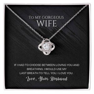 Presentes para a esposa, colar para a esposa do marido, cartão de aniversário para a esposa, presentes de aniversário de Natal para a esposa, presente para minha esposa, presentes para a esposa