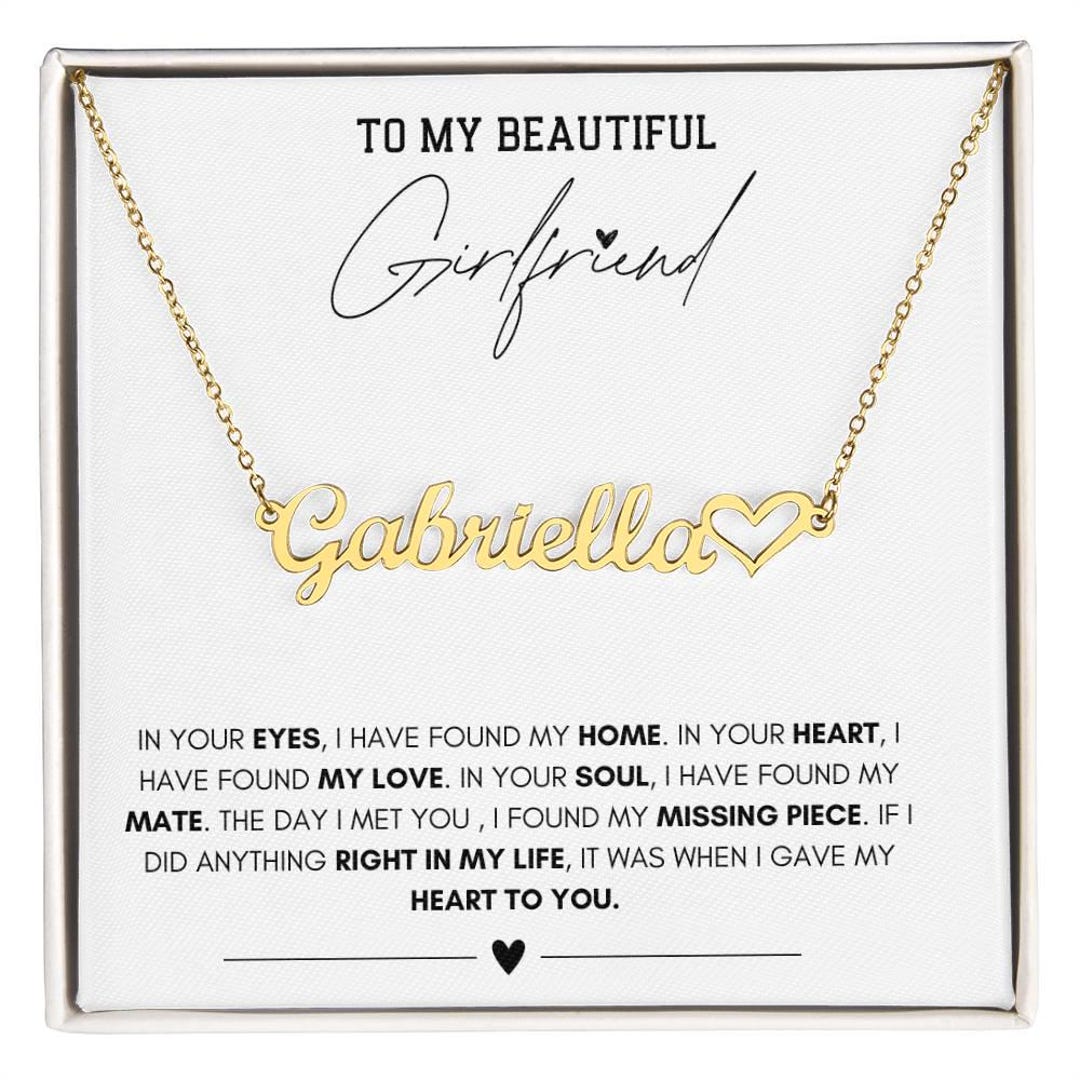 Personalized Gift to My Girlfriend, Custom Name Necklace Gift for ...