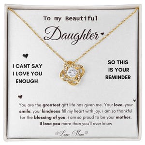 Regali di Natale per mia figlia Collana, Gioielli madre figlia Regali da mamma, Regalo di compleanno per figlia da mamma, Collana Regali da madre