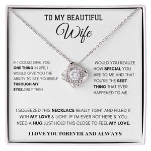 Charm necklace to my wife anniversary gift for women, Wife necklace gift from husband, wife birthday gift, Christmas gift, wife jewelry gift