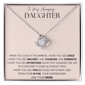Weihnachtsgeschenke für meine Tochter Halskette, Mutter Tochter Schmuck Geschenke von Mama, Tochter Geburtstagsgeschenk von Mama, Halskette Geschenke von Mutter
