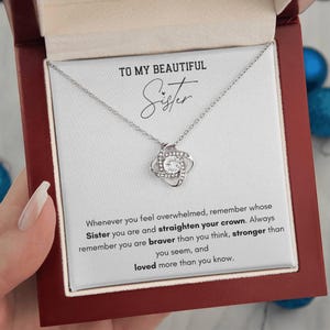 Necklace To My Sister, Gift From Sister To Sister, Gift From Brother To Sister, Sister Birthday Gift, Sister Jewelry Gifts, Christmas gift