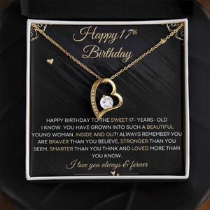 17.Geburtstags-Geschenke für 17-jähriges Mädchen, Geburtstags-Geschenk-Ideen für Sie, alles Gute zum 17.Geburtstags-Karte, Schmuck-Geschenke für Mädchen