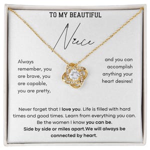 Geschenk für Nichte, Sterling Gold Halskette für meine Nichte Geburtstagsgeschenk, Weihnachtsgeschenk, Hochzeitsgeschenk von Tante, Nichte Schmuck, Halskette von Onkel