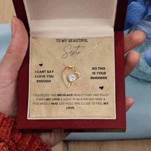 Necklace To My Sister, Gift From Sister To Sister, Gift From Brother To Sister, Sister Birthday Gift, Sister Jewelry Gifts, Christmas gift