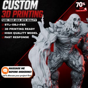 Custom 3D Character Model STL File,Custom 3D printing,3D Printing,3D model,Printing,Characther,Convert 2d to 3d