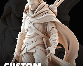 Custom DnD Miniature STL | Personalized 3D Printable Character from Photo or Description | Digital File for Tabletop RPG