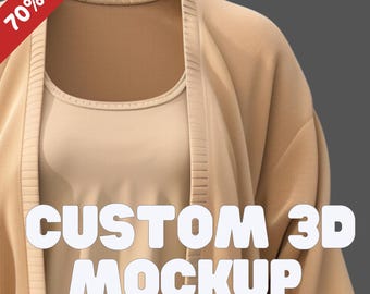 Custom 3D Clothing Mockup, Clo3D Marvelous Designer Patterns