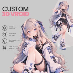 Custom 3D Vroid Model Commission for Streaming | Vtuber Avatar Creation | VRM & VrChat Ready
