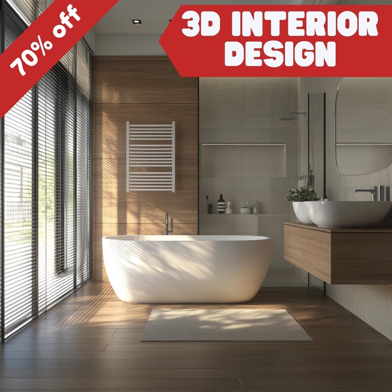 Curated visual reference: Picture Idea: Custom Bathroom Design 3D Interior Design Service