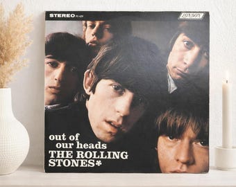 Álbum de vinilo vintage de 1965 de The Rolling Stones "Out Of Our Heads", London Records PS 429