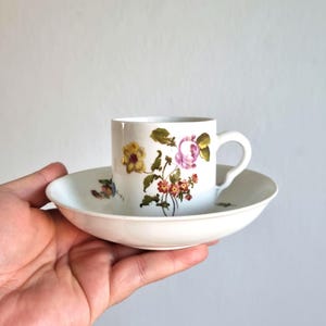 Authentic Royal Vienna Wien Porcelain Cup with Saucer - Antique Hand Painted Porcelain - 1749-1770 Era - Rare Collectible