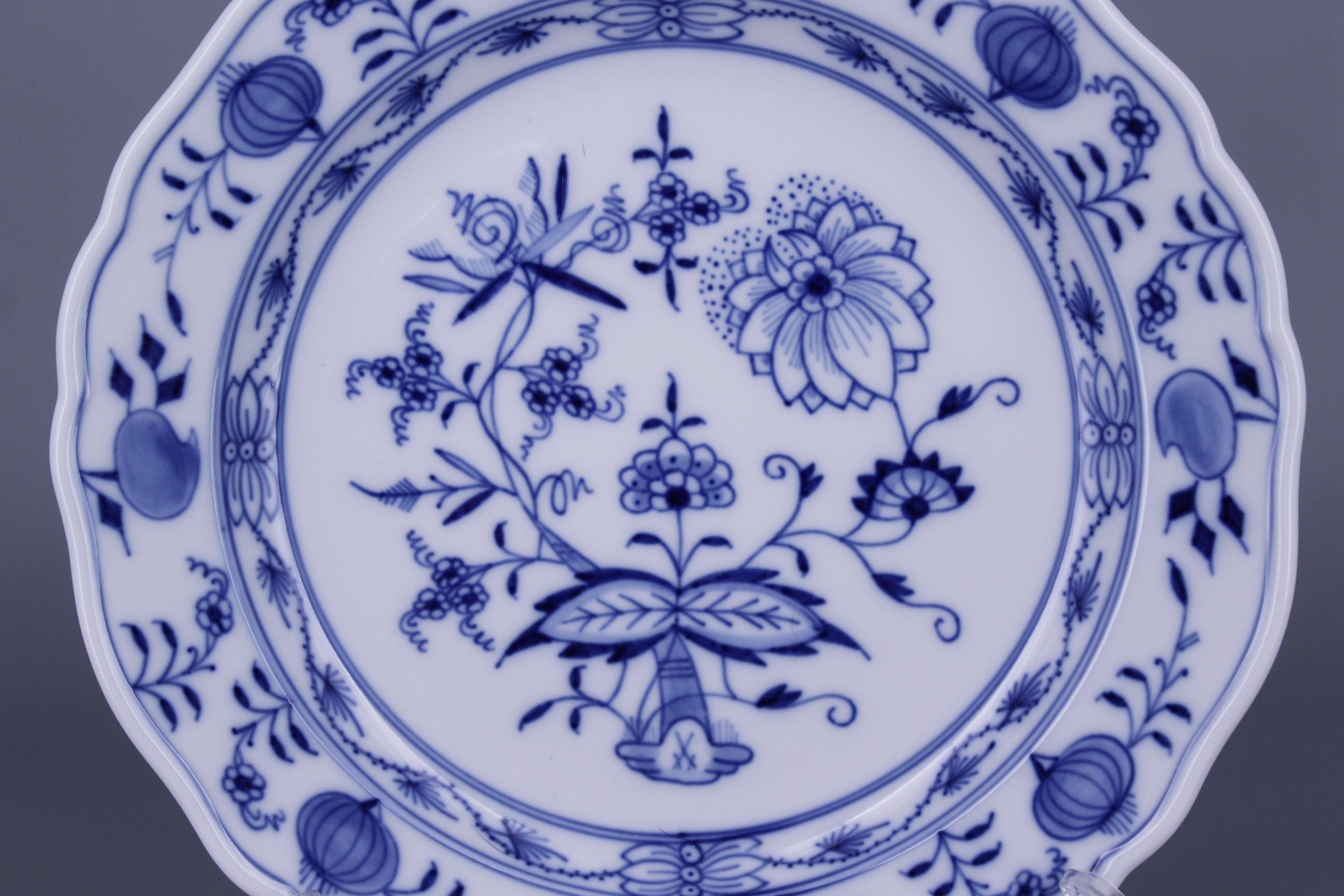 Rare Meissen Blue Onion Dinner Plate 25 Cm 1950s German Porcelain