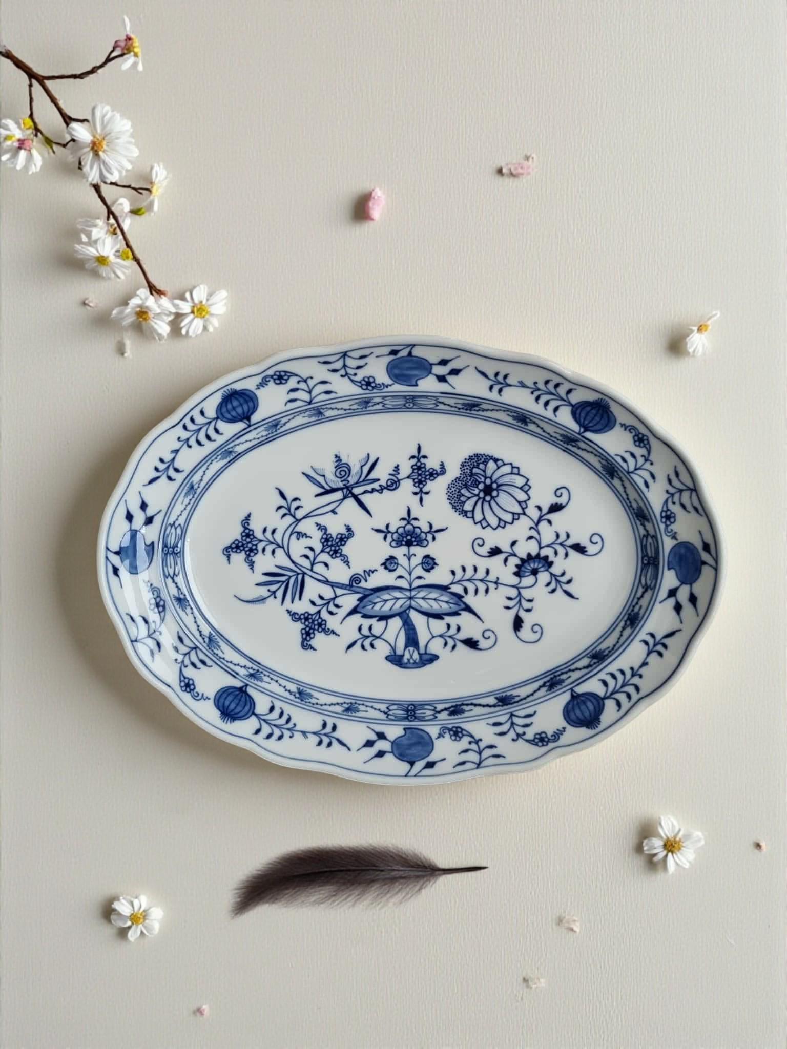 ♡HIME♡様 MEISSEN ブルーオニオン オバールプラッター Meissen
