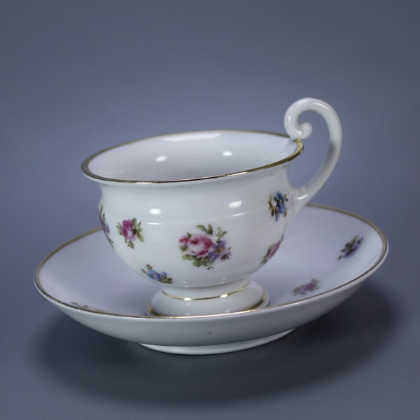 Furstenberg - Teacup with Saucer - Antique Porcelain - Meissen Style - 1960s 마이센