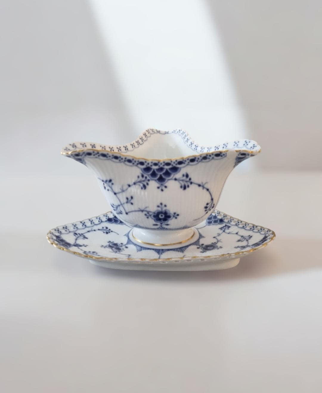 ロイヤルコペンハーゲン ブルーフルーテッド フルレース ゴールドリム