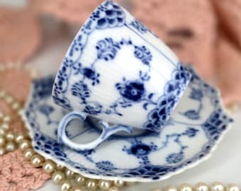 ロイヤルコペンハーゲン　ボウル　1/1018 デンマーク製 ロイヤル コペンハーゲン ブルー フルーテッド フル レース ボウル