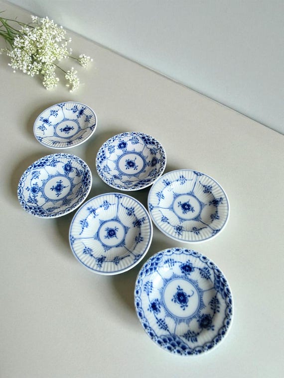 ロイヤルコペンハーゲン ブルーフルーテッド ハーフレースプレート