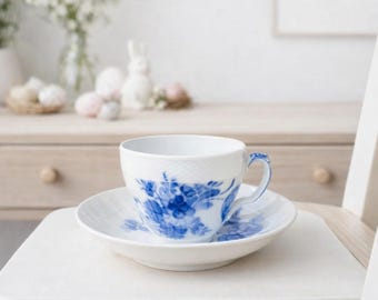 Rare Royal Copenhagen Blue Fluted Half Lace #624, Porcelain Bowl