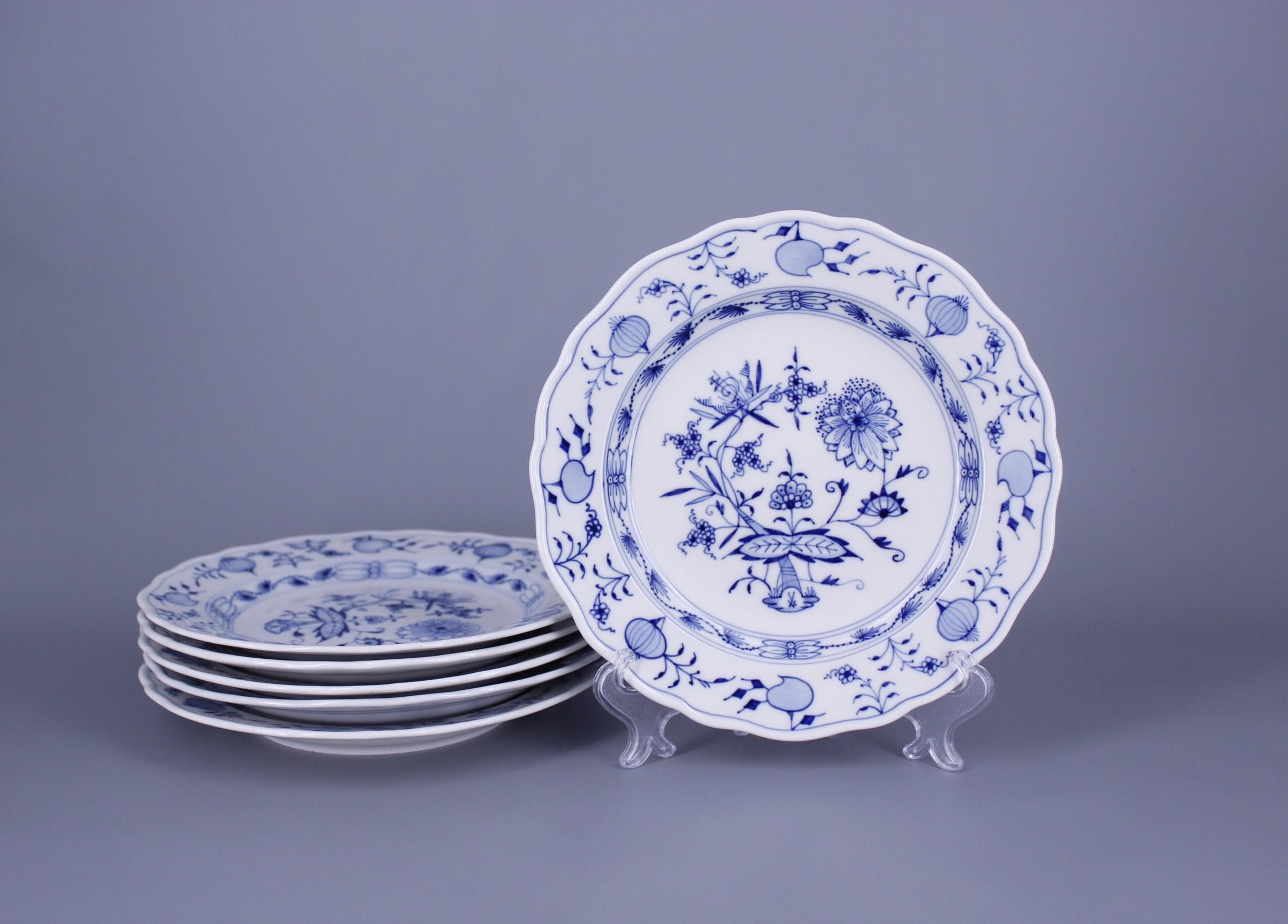 Meissen Blue Onion. Set Of Six Breakfast Plates 20 cm