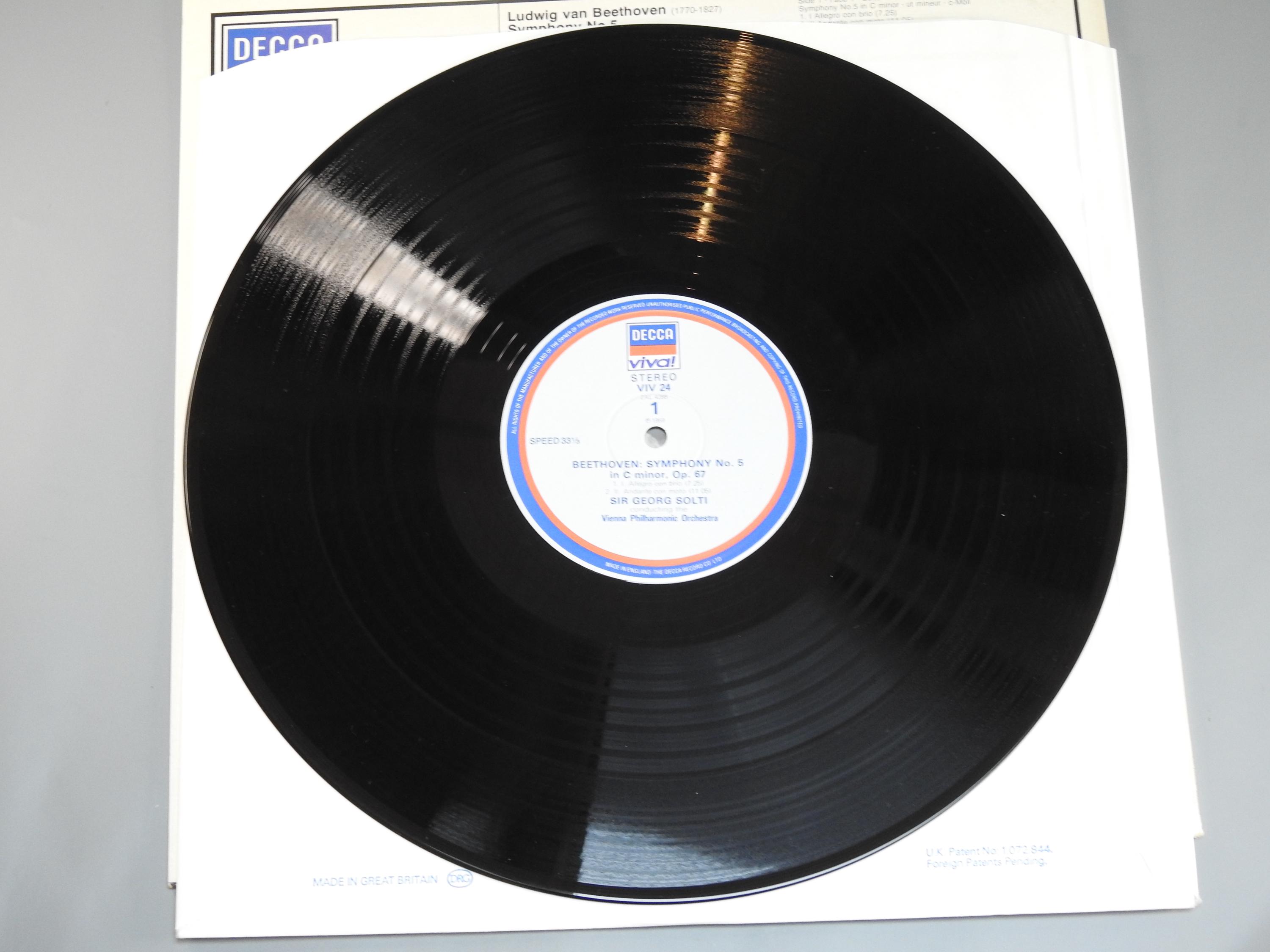 Vintage 1959 Vinyl Album GEORG SOLTI Beethoven Symphony 5 Vienna