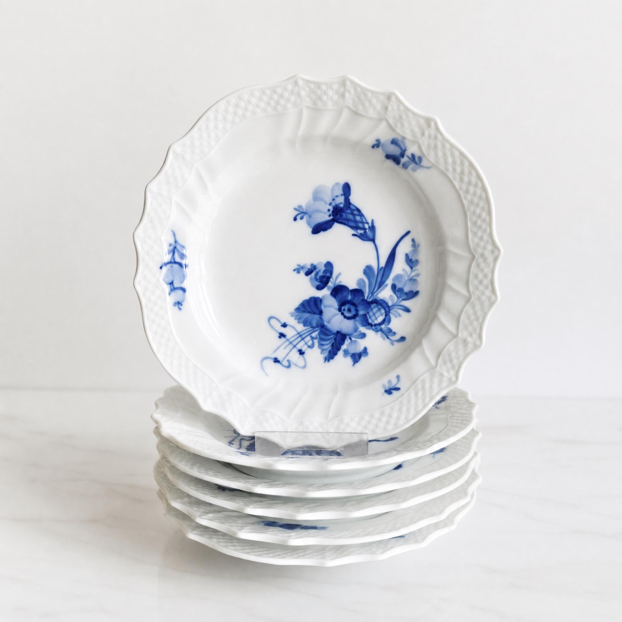 Vintage Blue Flower Plates - Etsy