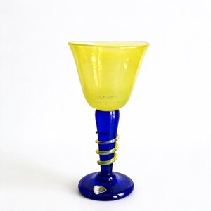 ヴィンテージ Senges Glas Eneryda スウェーデン ガラス ゴブレット 1970 年代 スカンジナビア アート ガラス ステムウェア