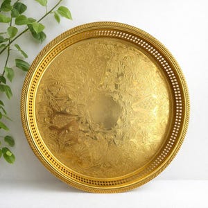 SCANDIA GULD 24金メッキ仕上げ 菓子器 トレイ SCANDIA GULD 24