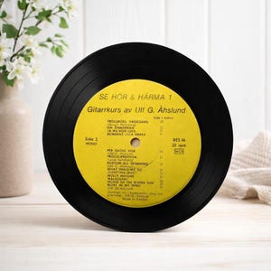 Vintage Vinyl Single Gitarrkurs Ulf G. Åhslund SE HÖR & HÄRMA 1 Res 45