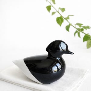 Jussi Keramik Duck Finlandia 1980s Firmado Jussi Makela Figura