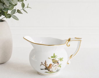 Herend Rothschild Bird Creamer Hungary 1980s Hand Painted