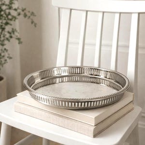 Scandia Present Silver Plated Tray – Vintage Swedish Serving Platter