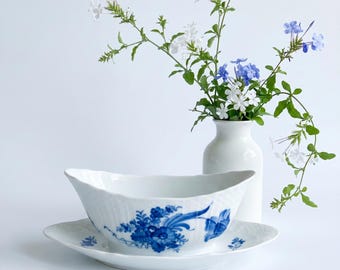 Royal Copenhagen Blue Flower #1651 Gravy Boat, Vintage Porcelain