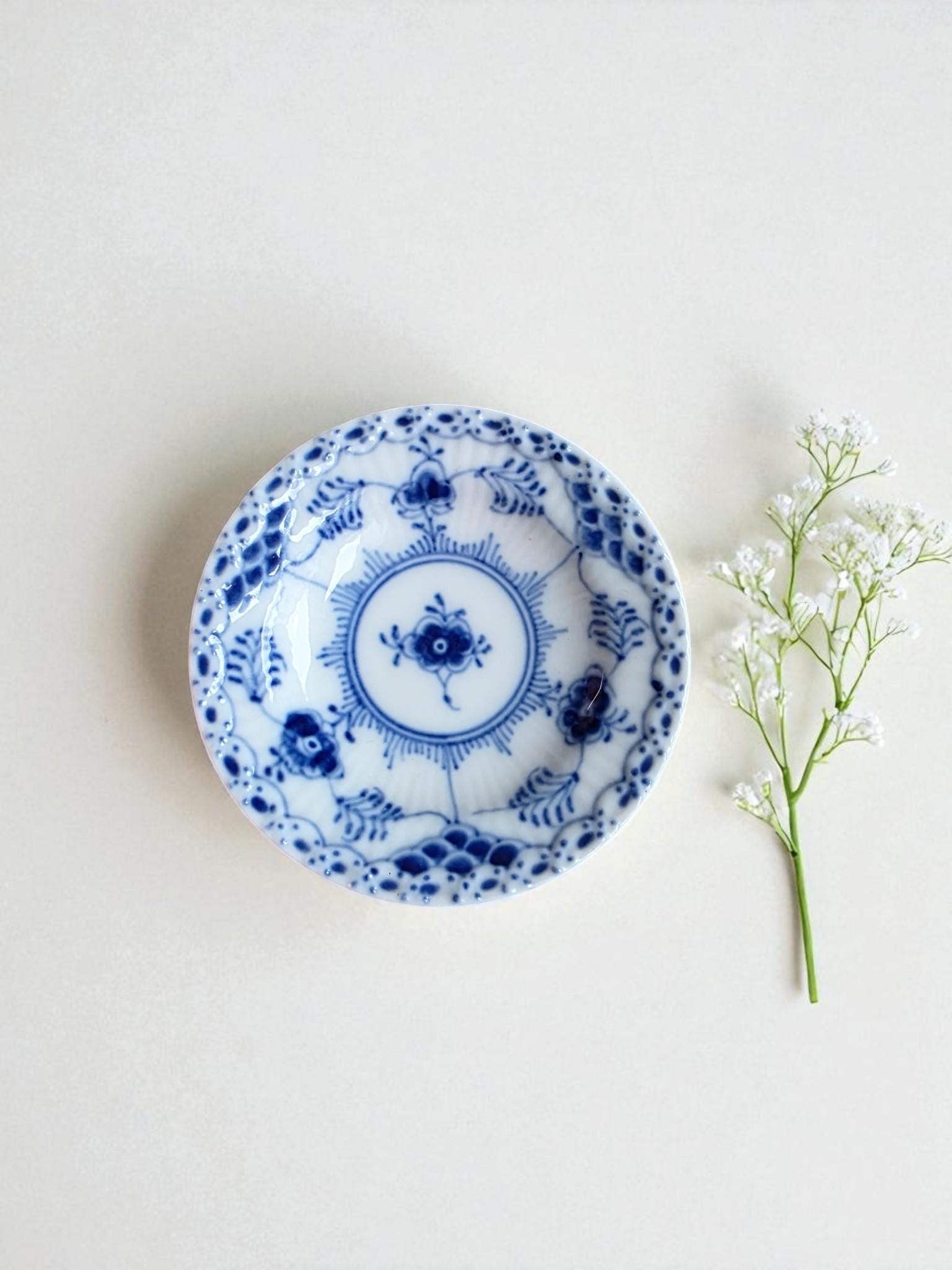 ロイヤルコペンハーゲン ブルーフルーテッド ハーフレースプレート