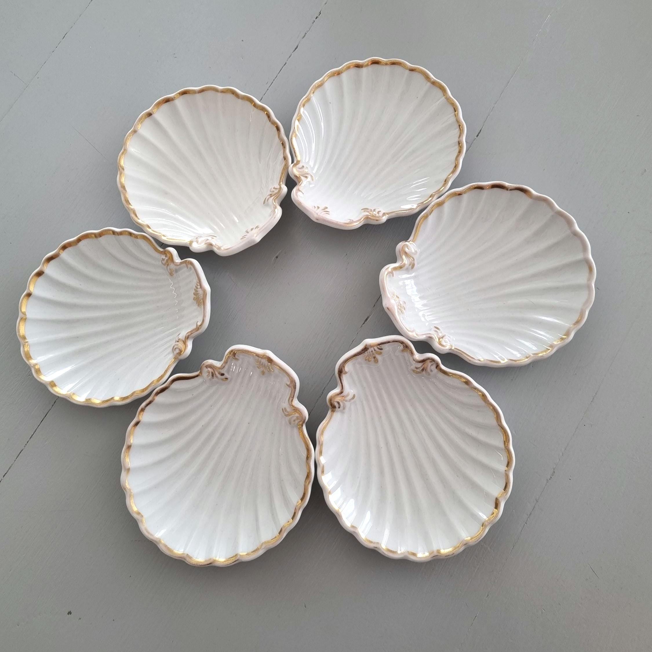 アンティーク C. Tielsch オイスター プレート 6 枚セット |ヴァルデン