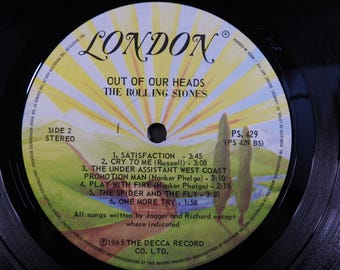 Vintage 1965 Vinyl Album the Rolling Stones 'out of Our Heads
