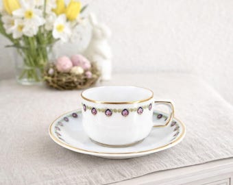 Set 5 Antique Saxe Dresden Porcelain Soup Bowls HP Flowers - Etsy 日本